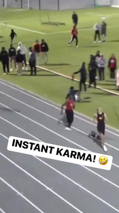 Punished for celebrating early! #running #athletics #trackandfield #fail #funny #viral #sportstiktok