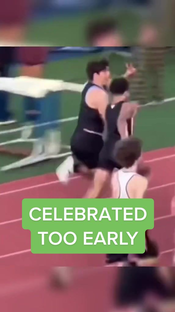 Bro tried to emote on him #athletics #sprint #fail #funny