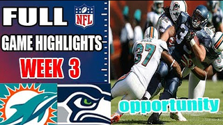 Dolphins vs Seahawks Full Highlights [Week 3] | Aaron Rodgers Make the play | NFL Highlights 2024