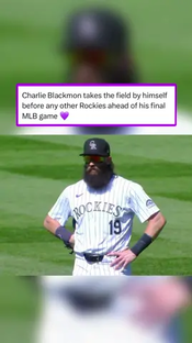 Charlie Blackmon takes the field by himself before any other Rockies ahead of his final MLB game #mlb #baseball #rockies #charlieblackmon