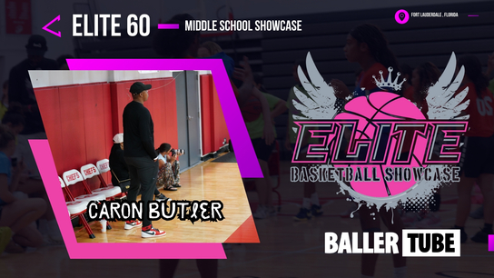 Caron Butler offers advice to Injured Player at Elite 60 Showcase in Fort Lauderdale