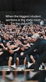 Sudent section makes a difference Shout out @JG.filmz for some of the footage #basketball #highschoolbasketball #highschool #indiana #sports #sportsedit #viral