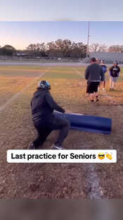 Having fun at the last practice (via battle.customs/IG) #football #seniors #practice #lastride #tackle #drills #athlete #highschoolfootball #memories